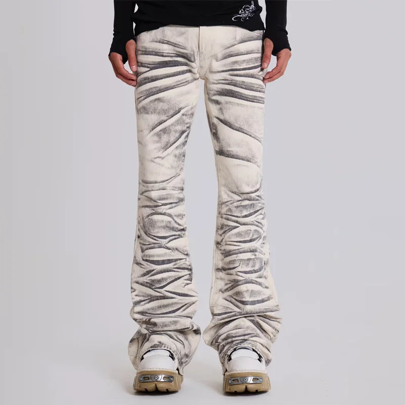 Arctic White Flared Jeans