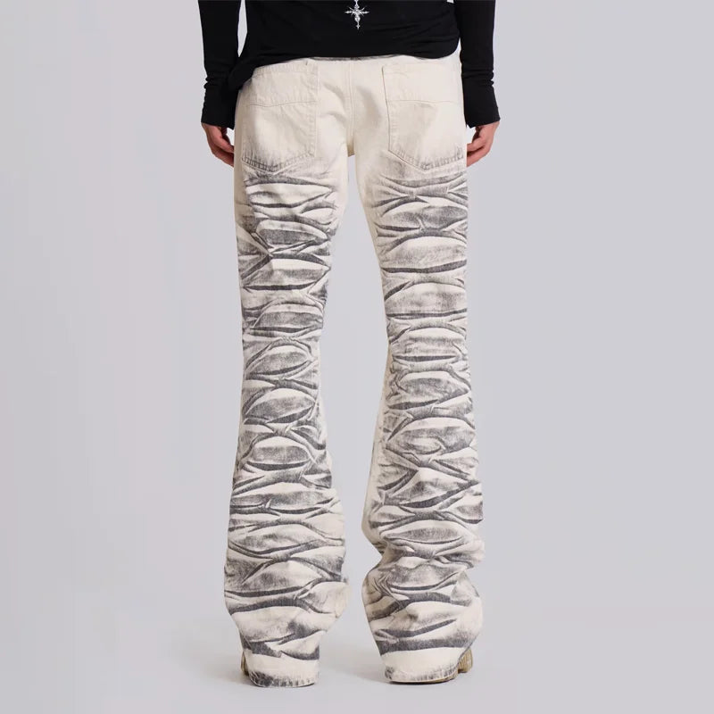 Arctic White Flared Jeans