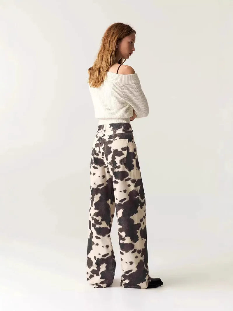 Cow Pattern Jeans